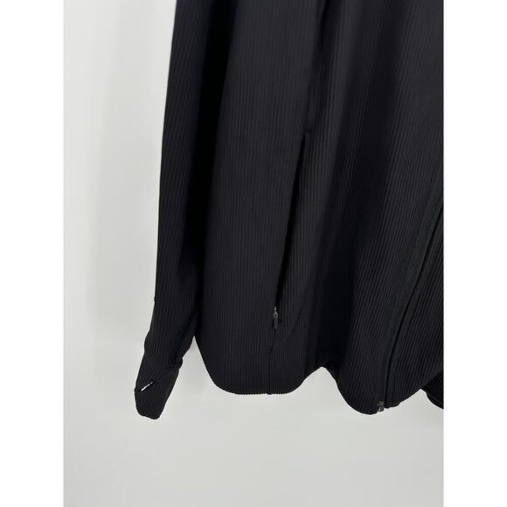 Athleta Black Salutation Ribbed Jacket Womens Siz… - image 5